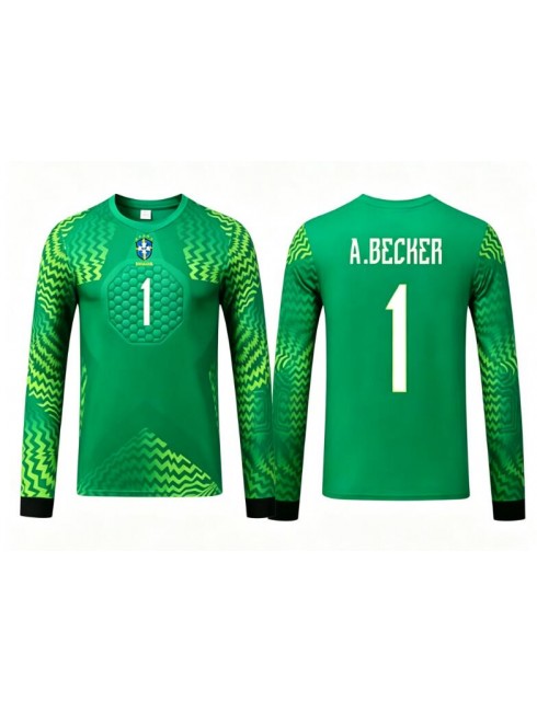 Brasilien Alisson Becker #1 Målvakt Replika Borta Kläder VM 2026 Långärmad Brasilien Alisson Becker #1 Målvakt Replika Borta Kläder VM 2026 Långärmad